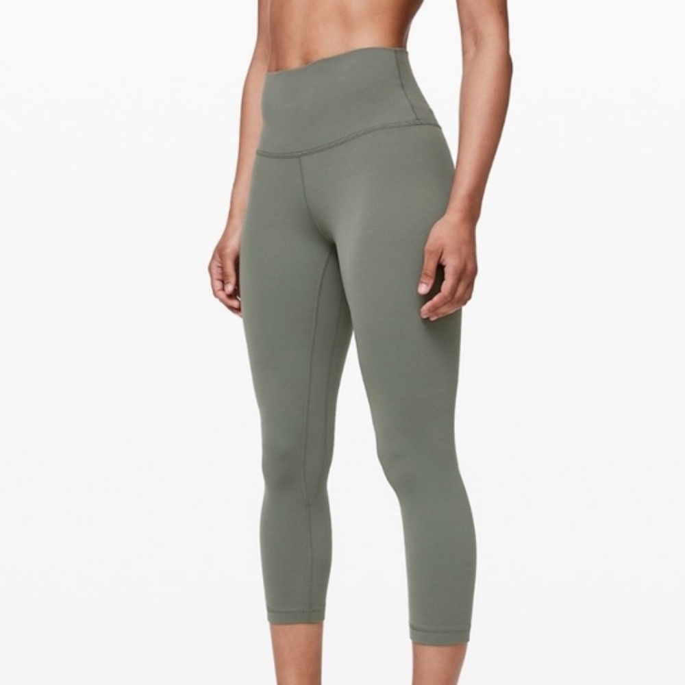 Lululemon Wunder Under Leggings Size 12 Sage Gray